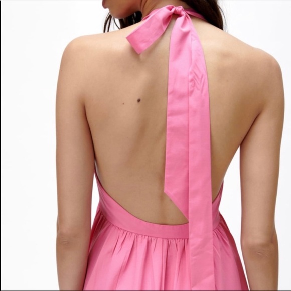 Nwt zara poplin halter midi dress - Picture 3 of 6